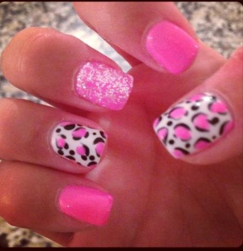 Dip Powder For Short Nails, Hot Pink Leopard Nails, Pink Animal Print Nails, Trendy Summer Nails 2023, Trendy Summer Nails, Cheetah Nail Designs, Nails Art Designs, Summer Gel Nails, Cheetah Nails