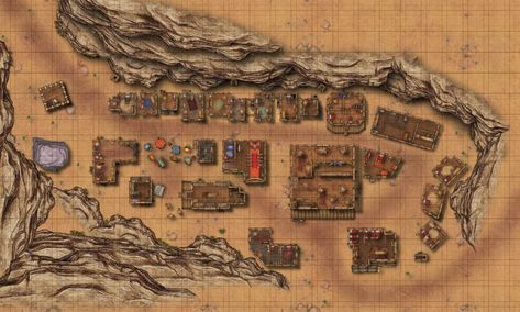 Wild West Town Art, Wild West Town Map, Wild West Dnd Map, Dnd Wild West, Dnd Western, Radiant Citadel, Western Scenery, Wild West Town, Desert Map