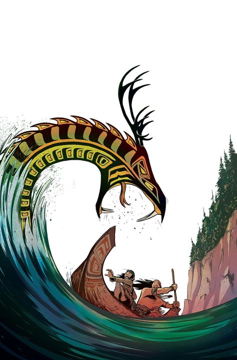 Horned serpent myth art Horned Serpent, Native American Mythology, Native American Stories, Dragon Comic, Strange Fruit, The Storyteller, Online Comic Books, Famous Comics, Marvel Comic Books