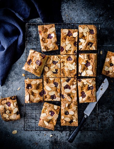 Take your blondies to the next level with the classic flavour and ingredients of a cherry bakewell Best Blondies Recipe, Edd Kimber, Cranberry Cheesecake, Cherry Bakewell, Olive Recipes, Baking Book, Blondies Recipe, White Chocolate Cranberry, Easter Baking