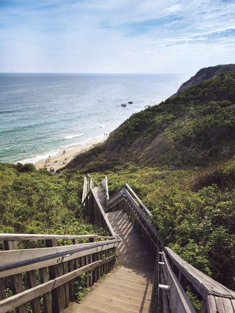 Block Island, Rhode Island Day Trip | Yankee Magazine #VisitRhodeIsland Rhode Island Vacation, Block Island Rhode Island, Stair Master, Rhode Island Travel, School Field, New England Road Trip, New England Travel, Block Island, Island Vacation