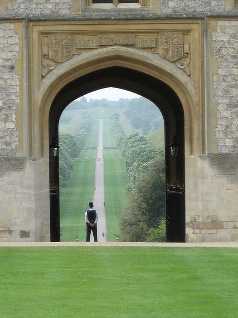 Undercroft View to the Long Walk by Hugh Peden, via Flickr, Windsor Great Park, road leads to Windsor Castle, UK London Suburbs, The Long Walk, Crown Estate, King George Iv, George Iv, Castle Mansion, Famous Castles, Royal Residence, Long Walk