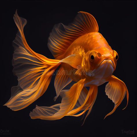 Goldfish isolated on a dark background royalty free stock photography Goldfish Photography, Goldfish Background, Goldfish Phone Wallpaper, Celestial Eye Goldfish, Goldfish White Background, Goldfish Surrealism, Stock Photography Free, Goldfish, Dark Backgrounds