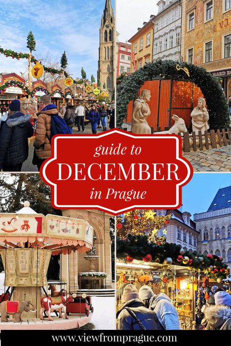 December is a magical month to spend in Prague. The festive season starts at the end of November and continues into the first week in January. There are Christmas Markets, food festivals and exhibitions and if you are lucky the snow comes too! If you are thinking of visiting Prague in December, then I've put together practical travel tips, my favourite places to go and festive events to help you plan your trip to Prague. Prague Czech Republic December, Things To Do In Prague In December, Prague During Christmas, What To Buy In Prague, Prague At Christmas, Prague Czech Republic Winter, Winter In Prague, Prague In December, Prague Aesthetic Winter