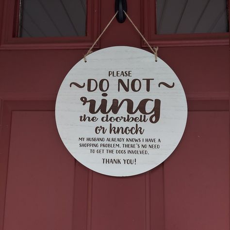 Door Sign-please Do Not Ring the Doorbell Sign - Etsy Doorbell Sign, Monogram Stickers, Ring Doorbell, All Holidays, Door Sign, Holiday Deals, Door Signs, Please Do, Door Hangers