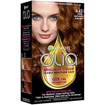 Olia Hair Color, Safe Hair Dye, Natural Auburn Hair, Garnier Hair Color, Ammonia Free Hair Color, Hair Color Images, Best Hair Dye, Dark Blonde Hair Color, At Home Hair Color