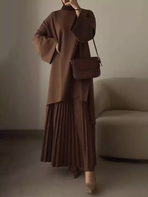 Eid Muslim Two Piece Set Women Top Long Skirt Suit Ramadan Morocco Dubai Islam Casual Ensemble Femme Mode Abayas, Modest Winter Outfits, Outfits Muslim, Long Skirt Suits, Womens Long Skirt, Estilo Hijab, Modest Casual Outfits, Stile Hijab, Hijabi Outfit