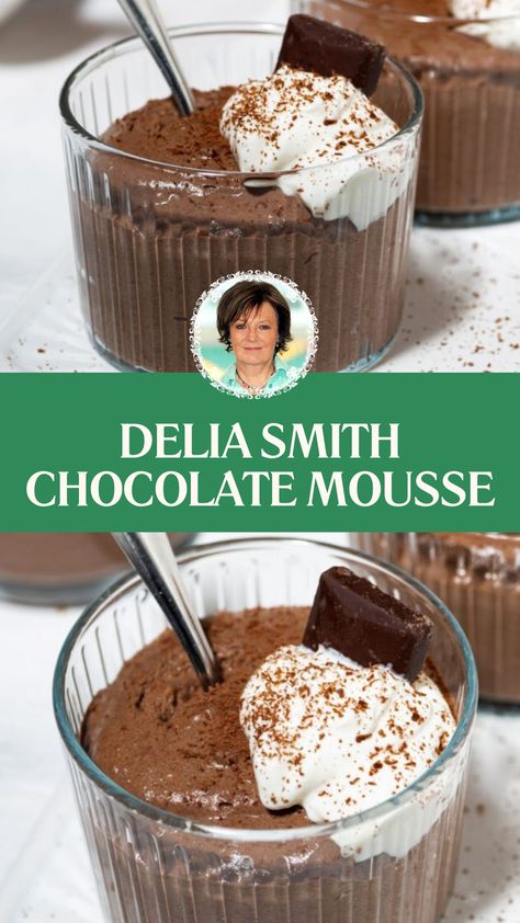 Delia Smith Chocolate Mousse Delia Smith Recipes, Delia Smith, Chocolate Mousse Recipe, Scottish Recipes, Rich Desserts, Chefs Table, Egg Yolks, Bittersweet Chocolate, Chocolate Mousse