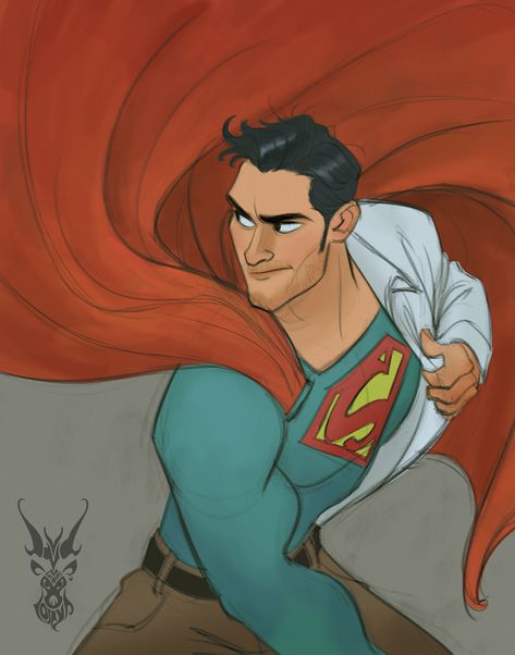 David Ardinaryas Lojaya, Klark Kent, David Ardinaryas, Action Comics, Superman Man Of Steel, Superman Art, Dc Comics Superheroes, Doodle Illustration, Pokemon Drawings