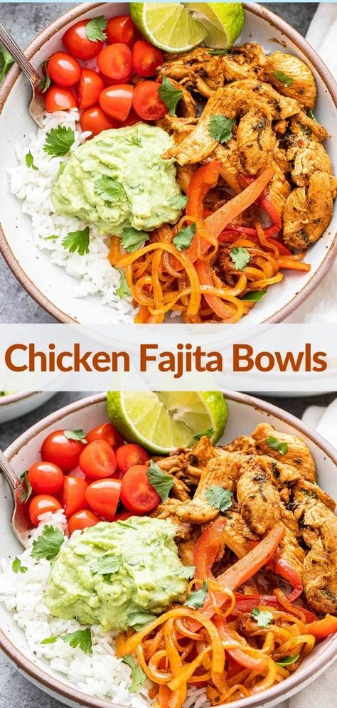 Fajita Bowl Recipe, Chicken Fajita Bowl, Fajita Bowls, Fajita Recipe, Chicken Spices, Grilled Chicken Recipes, Yummy Chicken Recipes, Chicken Fajitas, Best Chicken Recipes