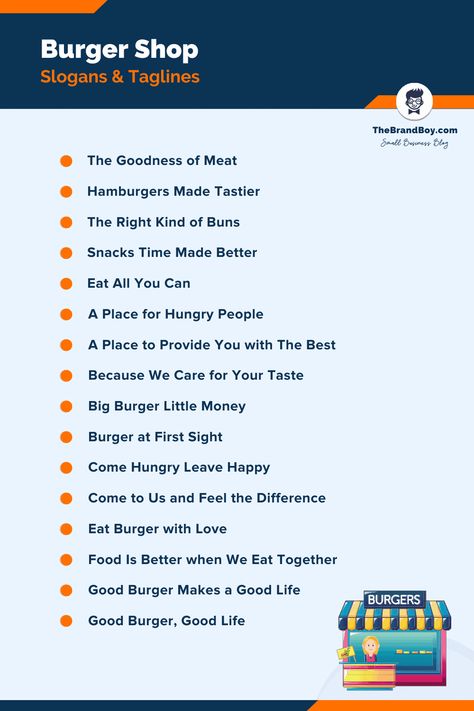 Burger Store Slogans