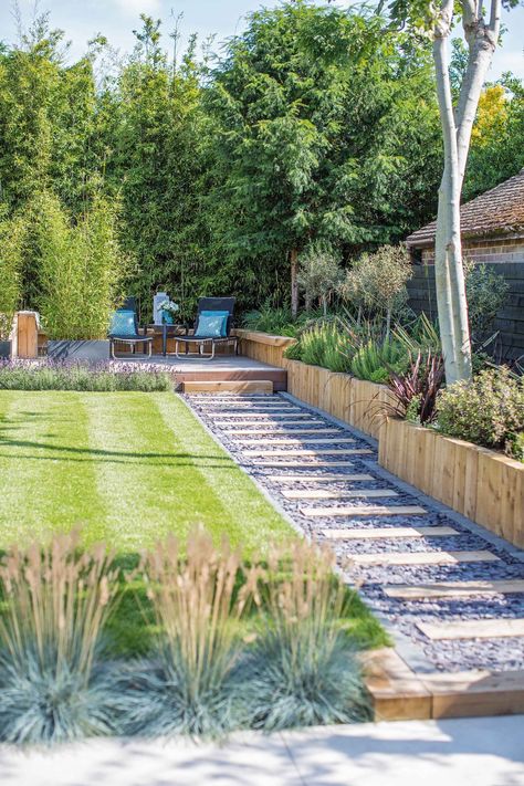 Long garden ideas: 11 ways to give a narrow plot a new lease of life | GardeningEtc Garden Border Edging, Narrow Garden, Lawn Care Tips, Back Garden Design, Garden Wallpaper, Garden Makeover, Garden Edging, Garden Borders, Perfect Garden