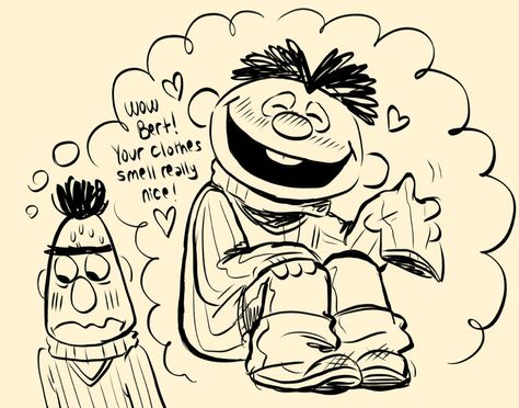 Big Bird Sesame Street Fanart, Bert X Ernie Fanart, Bert X Ernie, Sesame Street Fanart, Bert And Ernie Fanart, Muppets Fanart, Muppet Art, Beto Y Enrique, Ernie Und Bert