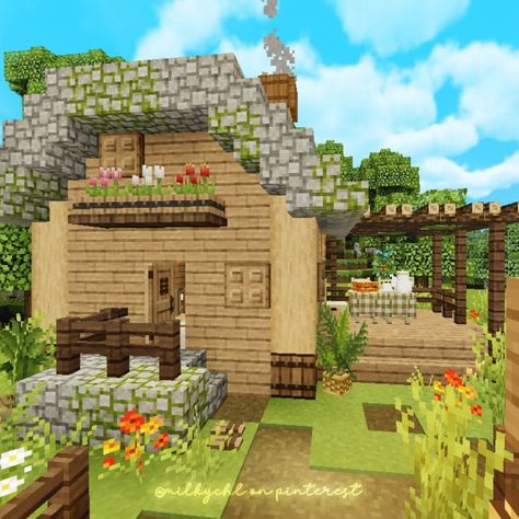 #minecraft #minecraftbuilds #minecrafthouse #minecraftcotagecore #minecraftaesthetic #fusedvanillashader #mizunos16craft #mizunoscit #hananacraft #ghoulcraft #noxbettercarpets Minecraft Ideas, Minecraft Houses, Minecraft, Quick Saves