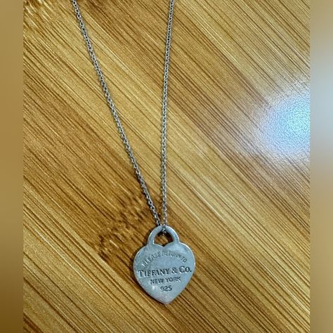 Silver Tiffany and co necklace and heart pendant! Tiffany And Co Necklace, Mens Necklace, Tiffany Co Jewelry, Tiffany And Co, Men's Necklace, Heart Pendant, Pendant, Silver, Closet