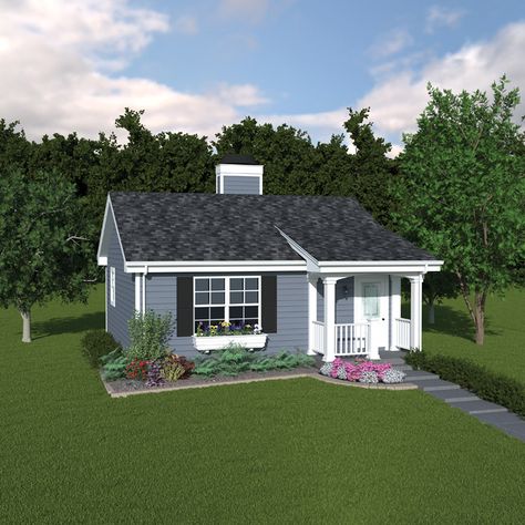 The Branson Bluff Cottage Home has 1 bedroom and 1 full bath. See amenities for Plan 007D-0029. Mother In Law Cottage, Tiny Farmhouse, In Law House, Cottage Style House Plans, Small House Floor Plans, Cottage Exterior, Tiny House Floor Plans, House Plans And More, Cottage Plan