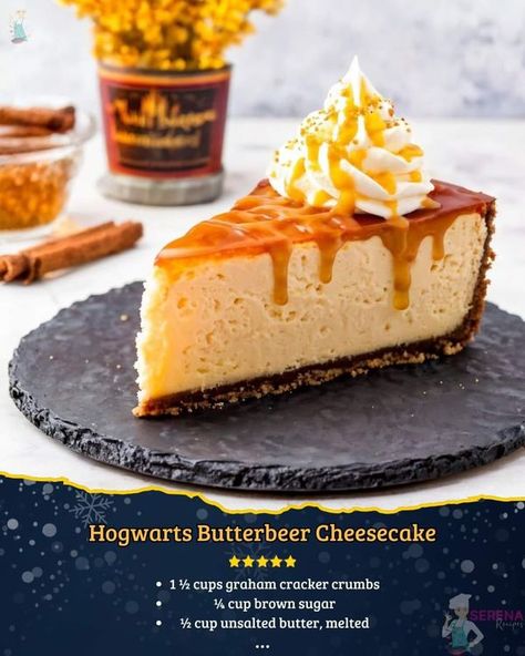 Butterbeer Cheesecake, Butter Beer, Melt Recipe, Almond Flour Cookies, Cheesecake Recipe, Graham Cracker Crumbs, Cheesecake Recipes, Wizarding World, Graham Crackers