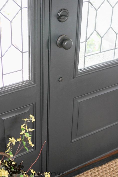 Painted Front Door Front Door Inside Color, Front Door Colors Inside, Painting Inside Of Front Door, Inside Front Door Colors, Interior Front Door Color Entryway, Paint Inside Of Front Door, Painted Interior Front Door, Interior Front Door Color, Indoor Door Colors