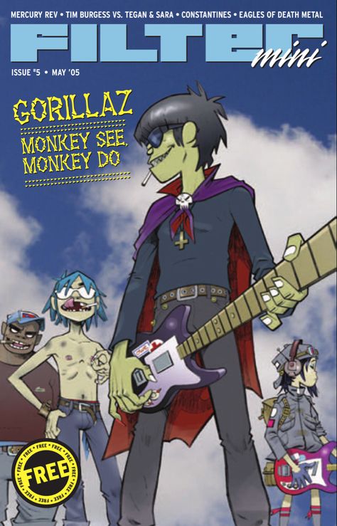 gorillaz phase 2 Jamie Hewlett Art, Gorillaz Fan Art, Russel Hobbs, Demon Days, Monkeys Band, Jamie Hewlett, Gorillaz Art, Tank Girl, Gorillaz