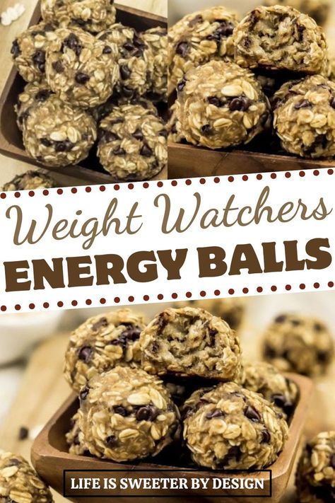 Bananas + oats = Delicious Weight Watchers Energy Balls! Oatmeal Energy Balls, Low Point Snacks, Low Points Weight Watchers, Weight Watchers Food Points, Weight Watchers Meals Dinner, Oatmeal Balls, Delicious Oatmeal, Weight Watchers Snack Recipes, Protein Balls Recipes