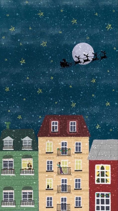 Christmas Illustration Background, Jolly Wallpaper, Christmas Phone Wallpaper Backgrounds, Bedroom Wallpapers, Fireplace Tv Wall Decor, Winter Stickers, Christmas Lockscreen, Christmas Wallpaper Iphone Cute, Room 2023