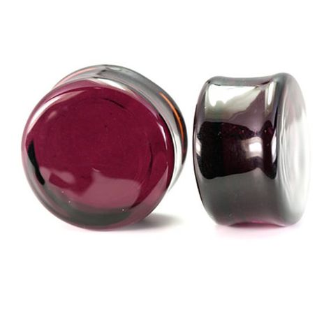 Magenta Glass Plug Ask And Embla, Internally Threaded Jewelry, Teardrop Plugs, Ear Gauge, Stone Plugs, Alternative Jewelry, Septum Jewelry, Tunnels And Plugs, Ear Gauges