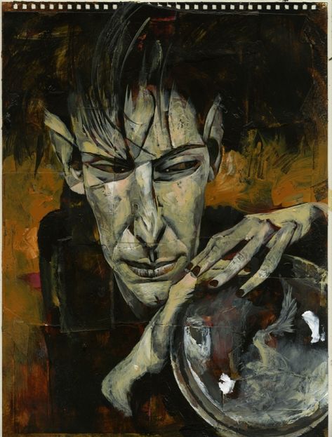 McKean - Sandman painting Comic Art Dave Mckean Art, Sandman Comic, Dave Mckean, Dylan Dog, Artist Study, Inspirational Illustration, Art Gallery Room, Love Illustration, Gallery Room