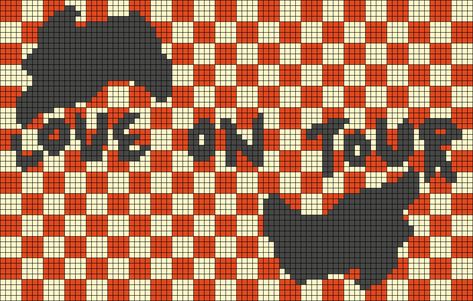 Love On Tour Crochet Tapestry, Love On Tour Alpha Pattern, Harry Styles Grid Pattern, Harry Styles Crochet Grid, Alpha Pattern Harry Styles, Harry Styles Pattern, Harry Styles Cross Stitch, Love On Tour Harry Styles, Pixel Grid