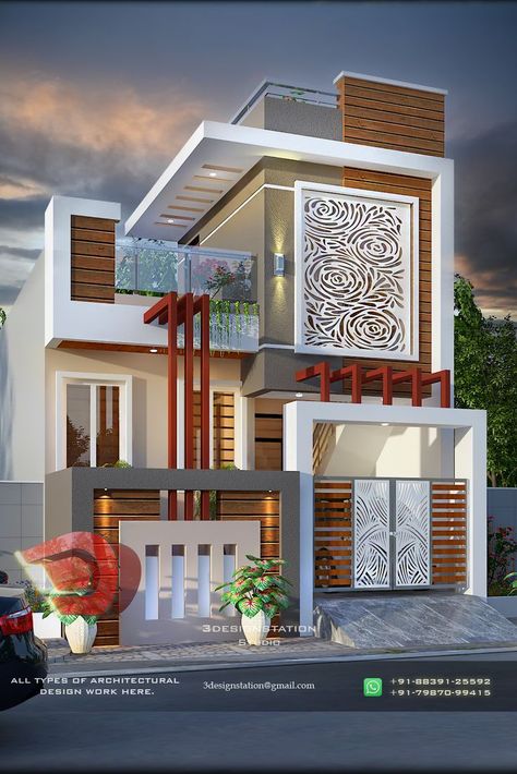 Front Design Of House Modern, Building Front Design Entrance, 20x30 Front Elevation Design, 30 Ft Front Elevation, 2 Floor Building Design, Front Kitchen Design, Floor Plans 1000 Sq Ft Home Design, Ground Floor Exterior Design, 2 Floor Elevation Design Modern Small House