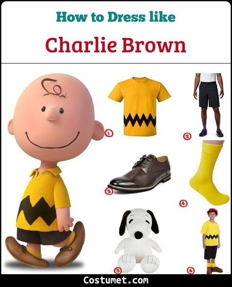 Peanut Character Costumes, Lucy From Charlie Brown Costume, Diy Charlie Brown Costume, Charlie Brown Characters Costumes, Charlie Brown Costume Group, Peanuts Costume, Peanuts Characters Costumes, Charlie Brown Trunk Or Treat, Peanuts Gang Costumes