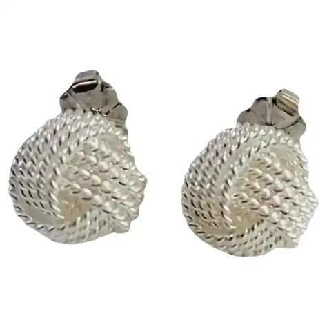 Tiffany and Co. Silver Twist Knot Earrings For Sale at 1stDibs Tiffany Co Rings, Tiffany Setting, Tiffany Diamond, Gilded Age, Twist Knot, Platinum Engagement Rings, Tiffany Co Jewelry, Knot Earrings, Tiffany And Co