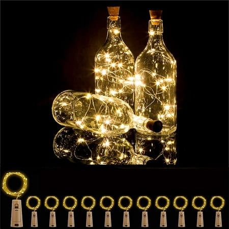 Product Description Features: The fairy lights are suitable for flowers, gift boxes, birthday cakes, as well as bedroom, children's room, window, balcony, fence, pub, patio, Wedding, graduation candy, picture wall, birthday, bar, cafe, flower shop, garden, shopping mall, Christmas, New year, bonsai, party. Occasion: 1. Use with fresh flowers. 2. White Christmas Theme. 3. Decorate various empty wine bottles. 4. Various DIY. Easy to use and widely applicable Battery poweredIt has pre- installed 3 Halloween Wedding Decorations, Cork Light, Diy Jar, Mini String Lights, Holiday String Lights, Bottle Centerpieces, Empty Wine Bottles, Wine Bottle Corks, 25 Hours