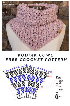 Crochet Collar Free Pattern, Crochet Cowls Patterns, Neck Warmer Crochet Pattern Free, Crochet Neckwarmer, Col Crochet, Zig Zag Crochet, Crochet Cowl Free Pattern, Crochet Neck Warmer, شال كروشيه