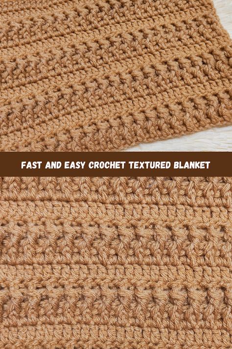 Raji's Craft Hobby: Fast and Easy Crochet Textured Blanket Pattern Crochet Textured Blanket, Chevron Crochet Blanket Pattern, Simple Blanket, Textured Blanket, Crochet Blanket Diy, Crochet Blanket Stitch Pattern, Crochet Blanket Chevron, Fast Crochet, Crocheted Blankets