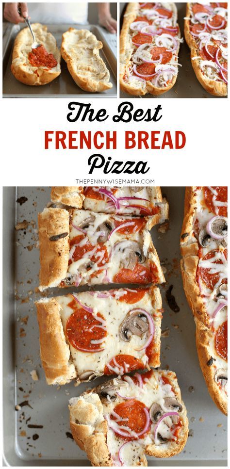 French Bread Pizza, Jimmy Johns, Bread Pizza, Easy Pizza, French Bread, Pizza Party, Pizza Bread, Provolone, Deep Dish