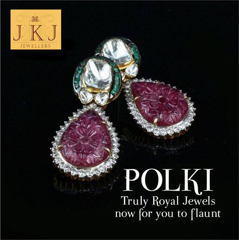 Polki Stone Jewellery, Uncut Jewellery, Jadau Earrings, Antic Jewellery, Antique Charms, Vintage Indian Jewelry, Chand Bali, Pakistani Jewellery, Beautiful Diamond Earrings