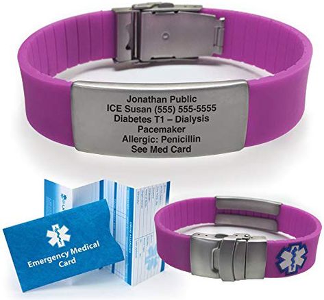 Senior Home Care Equipment Products and Assistive Devices - AgingCare.com Medical Alert Symbol, Medical Card, Medical Id Bracelets, Medical Jewelry, Medic Alert Bracelets, Medical Bracelet, Medical Alert, Silicone Bracelets, Home Health Care