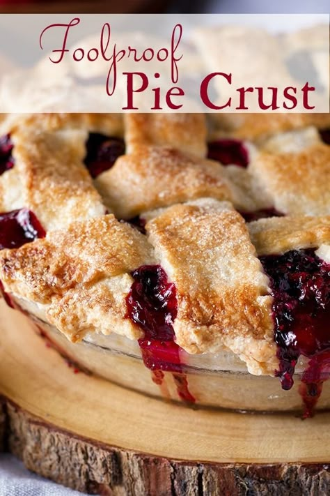 Foolproof Pie Crust {Flaky, No-Fail Recipe} - Of Batter and Dough Foolproof Pie Crust, Plum Pie Recipe, No Fail Pie Crust, Plum Pie, Homemade Pie Crust Recipe, Pie Thanksgiving, Pie Crust Dough, Blackberry Pie, Sour Cherries