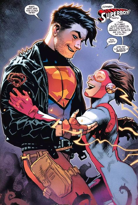 Superboy and Impulse Impulse Dc, Superboy Young Justice, Young Justice Comic, Art Dc Comics, Conner Kent, Super Boy, Comic Costume, Robin Dc, Univers Dc