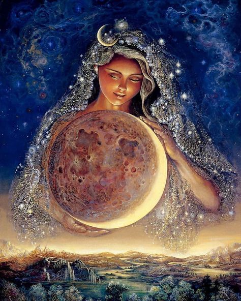 Moon Goddess by Josephine Wall. I've always LOVED this painting! ❤ and I once had the chance a few years ago to meet @jo_wall_official at… Josephine Wall, Buffalo Games, Fairy Girl, Wooden Jigsaw Puzzles, Goddess Art, 1000 Piece Jigsaw Puzzles, Moon Goddess, Greek Mythology, Mantra