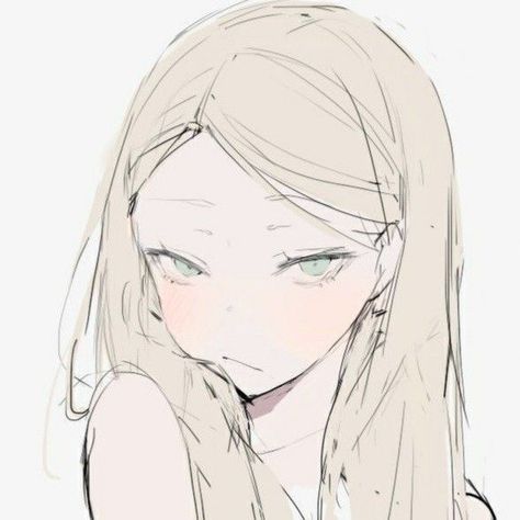 A Drawing, A Girl, Blonde, Instagram Photos, Hair, Anime, Blue, Instagram