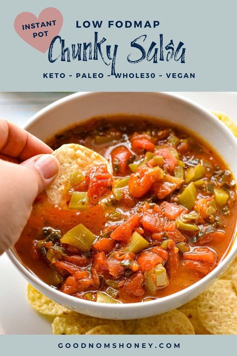 Low Fodmap Salsa Recipe, Low Fodmap Salsa, Recipes Low Fodmap, Low Fodmap Appetizers, Instant Pot Salsa, Low Fodmap Snacks, Fodmap Snacks, Vegan Ideas, Tacos Burritos