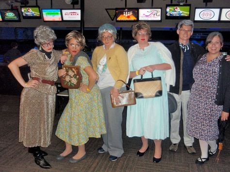 Granny night- Dress up like old ladies and let loose Granny Fancy Dress, Old People Costume, Granny Costume, Old Lady Dress, Grandma Costume, Grandma Dress, Granny Dress, Old Lady Costume, Florida Photography