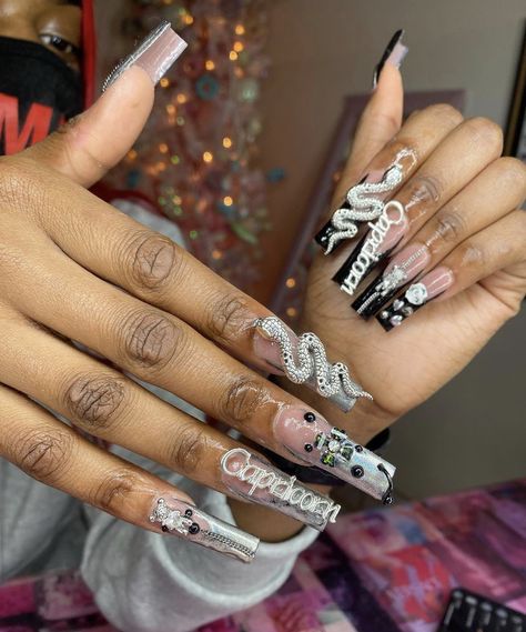 Birthday Nails Square, 21st Birthday Nails, Short Coffin Nails Designs, Birthday Nail Designs, Acrylic Toe Nails, Acrylic Toes, My Camera Roll, Y2k Nails, Short Square Acrylic Nails