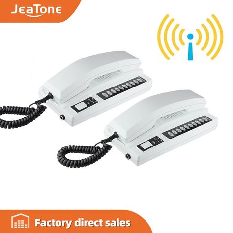 JeaTone New 2.4GHz Wireless Recharged Audio Door Phone Intercom System Secure Interphone Handsets for home, warehouse, office _ - AliExpress Mobile Intercom System Home, Home Warehouse, Awesome Things To Buy, Warehouse Office, Intercom System, Wireless Home Security, Home Phone, Bluetooth Device, Access Control