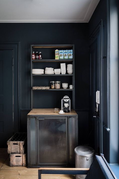 Railings No.31 - 750ml | Anthropologie Bedroom Dark Grey Walls, Dix Blue, Top Paint Colors, Modern Pantry, Bedroom Dark, Black Paint Color, Dark Grey Walls, Farmhouse Paint, Favorite Paint Colors