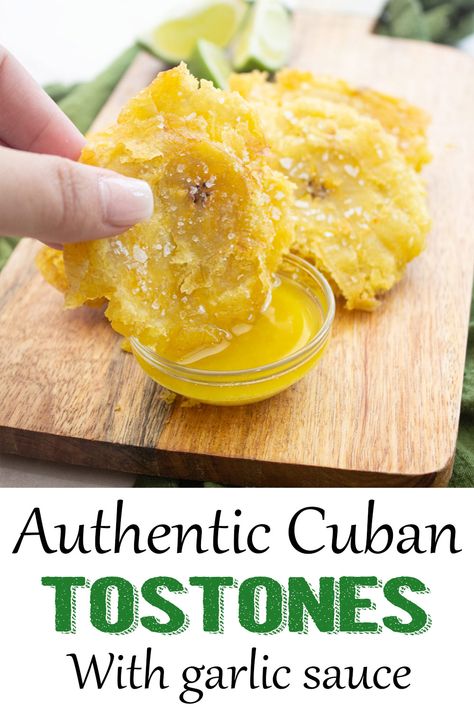 How to Make Cuban Tostones (Authentic) - Coco and Ash Cuban Tostones, Peach And Blueberry Cobbler, Cuban Desserts, Puerto Rican Dishes, Cuban Food, Rican Food, Blueberry Cobbler, Small Food Processor, Cuban Recipes