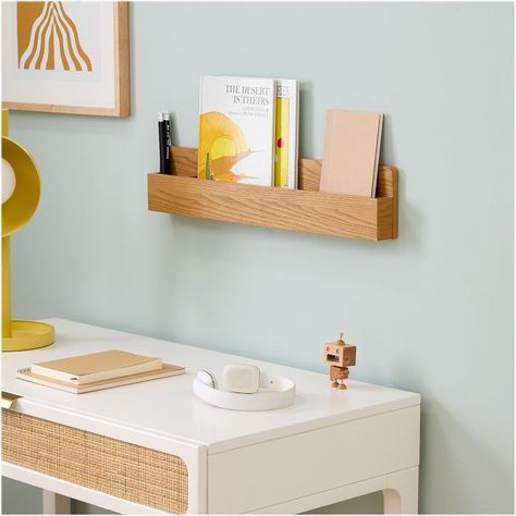 No Nail Bookshelf w/ Cubby | West Elm Small Wall Bookshelf, Photo Ledge, Wall Bookshelf, Pb Teen, West Elm Kids, Pb Kids, Wall Bookshelves, Nail Photos, Best Build