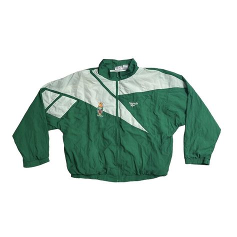 Vintage Reebok Rugby Windbreaker Jacket Nylon Zip... - Depop Vintage Reebok, Roblox Outfit, White Jacket, Mens Green, Vintage Colors, Windbreaker Jacket, Rugby, Color Blocking, Beautiful Colors