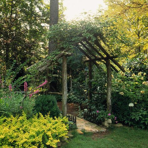 Pergola Awning, Rustic Arbor, Arbors Trellis, Beautiful Home Gardens, Garden Vines, Garden Arbor, Have Inspiration, Plants And Flowers, Garden Set